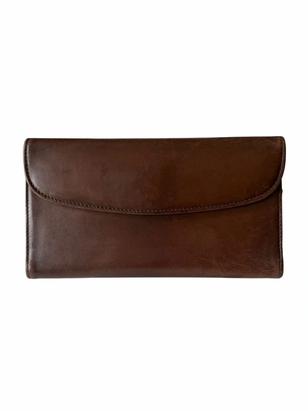 Vintage Coach 4859 Combination Wallet Checkbook – Mahogany Water Buffalo Leather